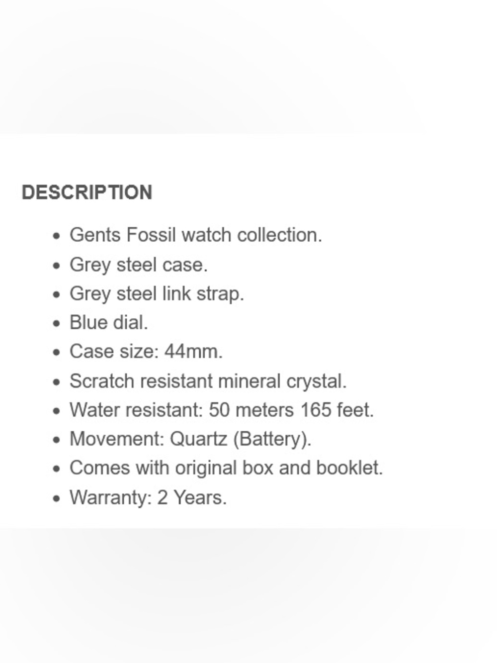 Men's Fossil Minimalist Slim Grey Steel Watch | Item #FS5377 - Picture 14 of 15